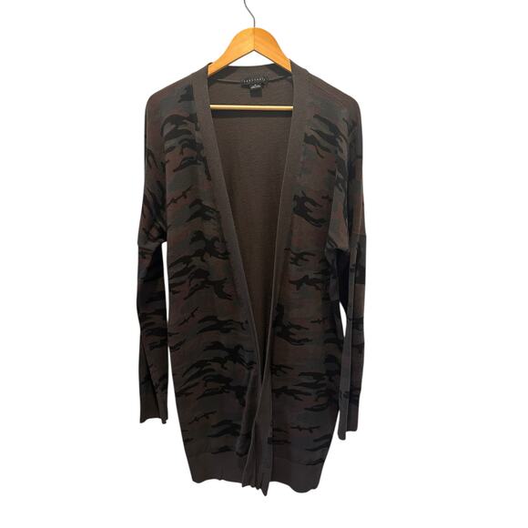 Sanctuary “Play” Camouflage Open Front Knit Cardigan Size XL CozyLayers - Picture 2 of 7